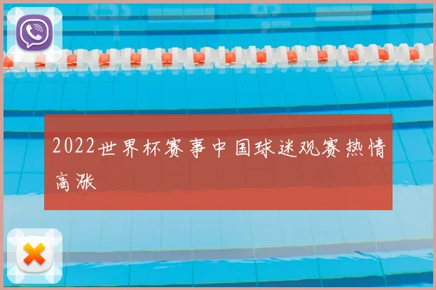 2022世界杯赛事中国球迷观赛热情高涨