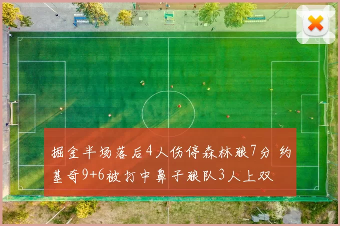 掘金半场落后4人伤停森林狼7分 约基奇9+6被打中鼻子狼队3人上双